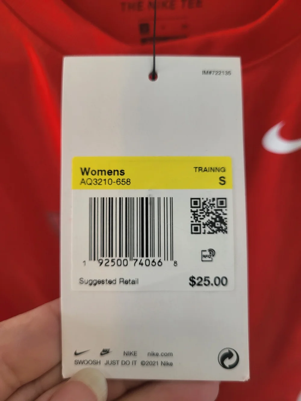 Nike Red Dri-FIT Short Sleeve Tee